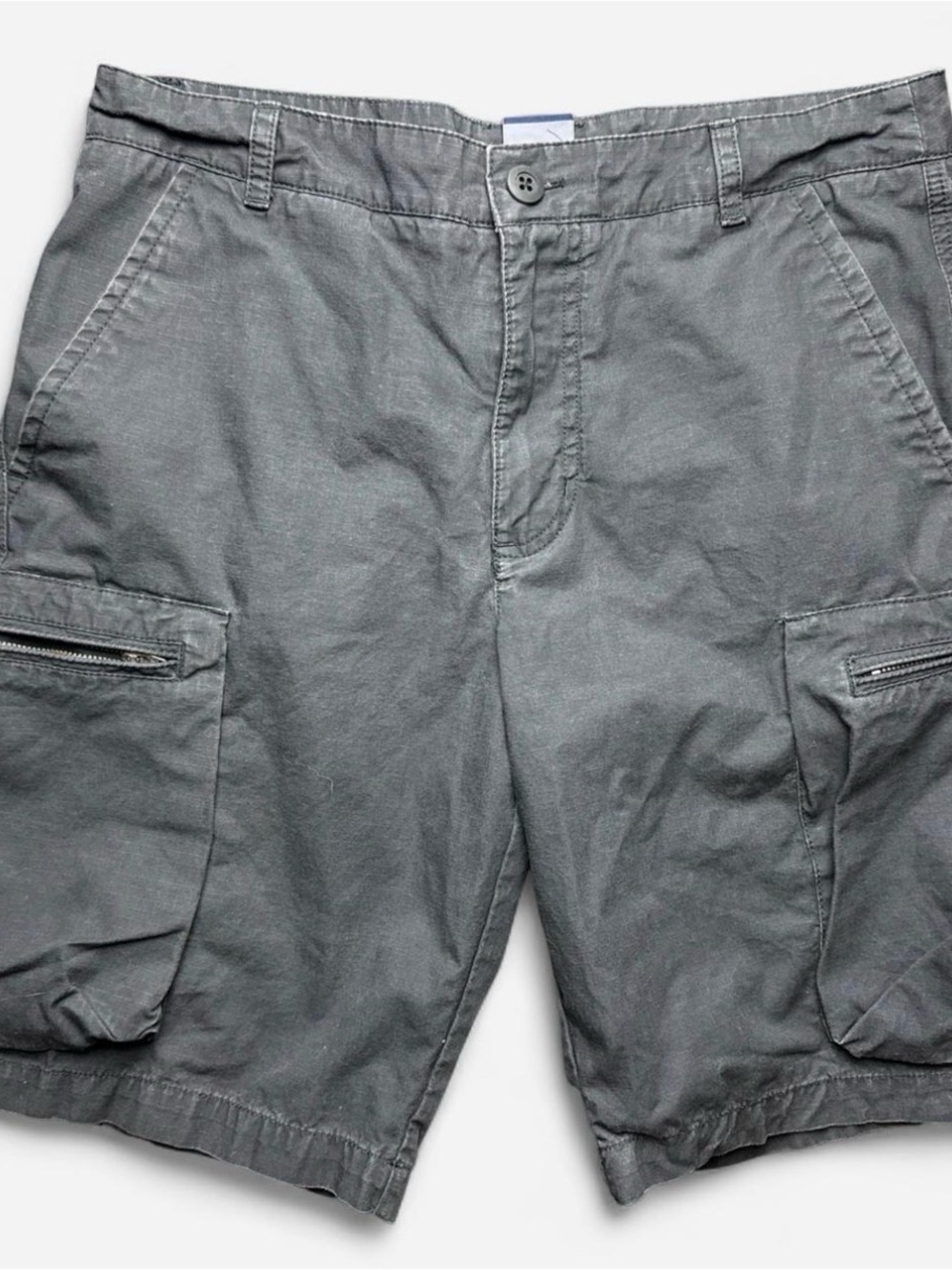 Nike 6th Man Cargo Shorts Mens M Size 32 Gray Woven Rip Stop Pockets 613644-060